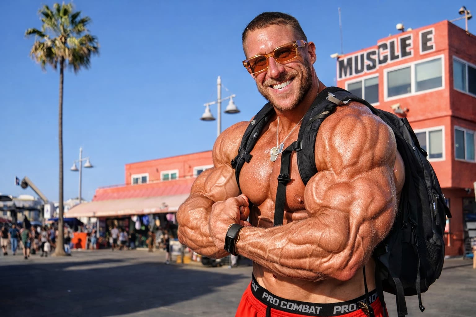 Garrett Hess training at Venice Beach